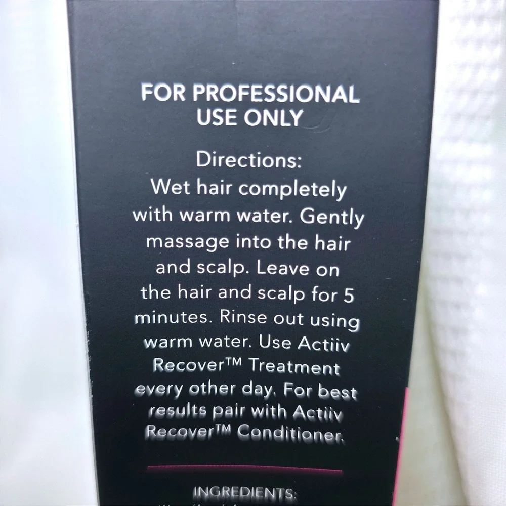 Actiiv Recover Thickening Cleansing Treatment for Women 6oz Hair Science New Box